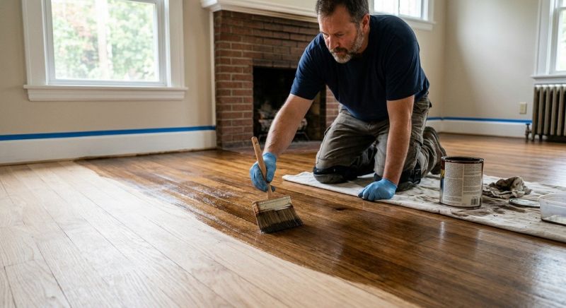 Walnut Floor Staining in Alpharetta, GA