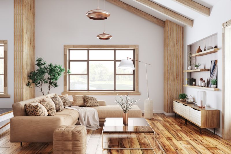 Wood Floor Installation in a Living Room