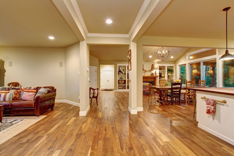 Refined Hardwood Flooring in a Dining Area